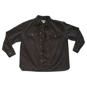 Cabela’s Brown Fleece Lined Button-Up Shirt Jacket – Men’s XL
